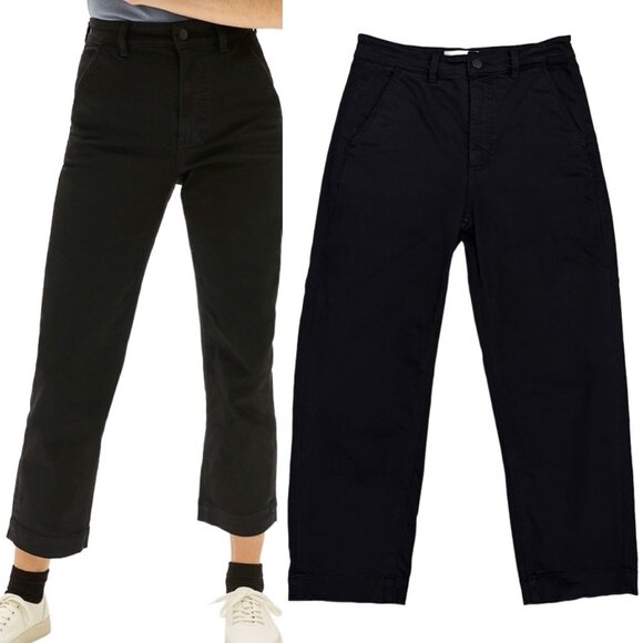 Everlane Pants - Everlane The High Rise Straight-Leg Crop Ankle Pant in Black Women’s Size 4